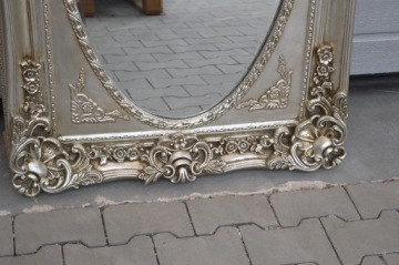 СЕРЕБРЯНОЕ ЗЕРКАЛО, ОВАЛ - 145x85см, НАСТОЯЩАЯ серебряная РАМА