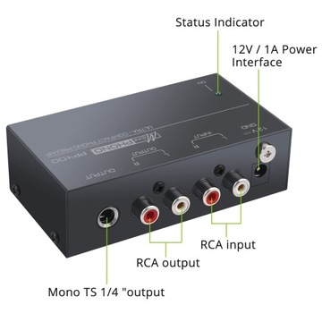 PP400 Phono предусилитель, усилитель сигнала для вертушек