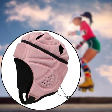 Регбийный шлем Soft Shell Защита головы Головной убор для регби Розовый