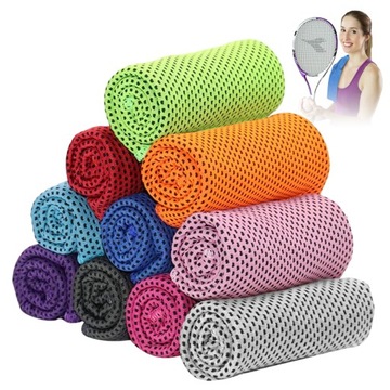 10 SZT RĘCZNIK CHŁODZĄCY SZYBKOSCHNĄCY SPORTOWY FITNESS LEKKI 80*30 CM
