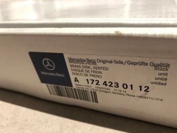 ТОРМОЗНЫЕ ДИСКИ MERCEDES SLK 172 W172 A1724230112