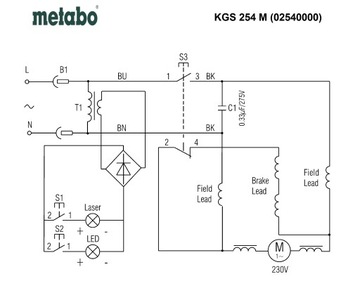 Metabo wirnik do piły ukośnicy KGS 254 M 310011490