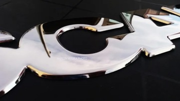 Накладка с тисненой надписью SCANIA 3D, хром, 82 см