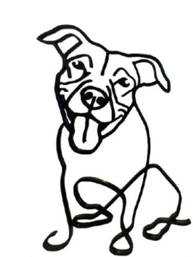 FIGURKA OZDOBA RZEŹBA PIES PIESEK DEKOR AMSTAFF