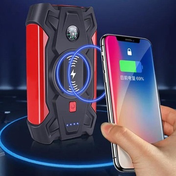 МОЩНЫЙ СТАРТЕР-БУСТЕР POWERBANK НАБОР ФАКЕЛОВ 12 В 20 000 мАч