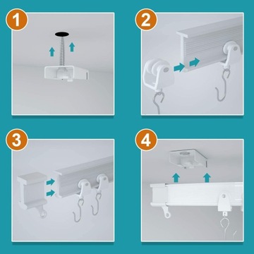 5 М рейка для штор, изогнутая потолочная рейка для оконных штор, установка на потолок