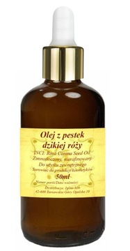 Olej z pestek DZIKIEJ RÓŻY 50ml z pipetą zimnotło.