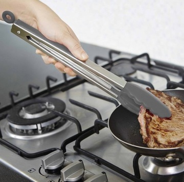 КУХОННЫЕ ЩИПЦЫ УНИВЕРСАЛЬНЫЕ СИЛИКОНОВЫЕ СТАЛЬНЫЕ ГРИЛЬ ДЛЯ МЯСА ПАСТА XXL