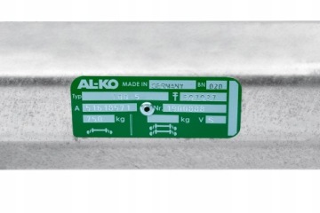 Ось AL-KO Optima без тормозов для прицепа 750 кг 1400 мм 1710 мм 4x100