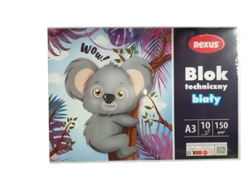 BLOK TECHNICZNY BIALY A3/10k