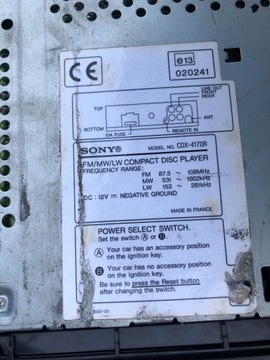 CD-РАДИО SONY CDX4170R