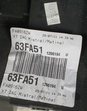 КОНСОЛЬ ПРИБОРНОЙ ПАНЕЛИ CITROEN C5 III X7 ЕВРОПА