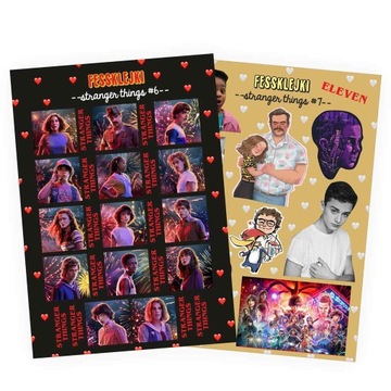 Zestaw naklejek Stranger Things 36szt naklejki