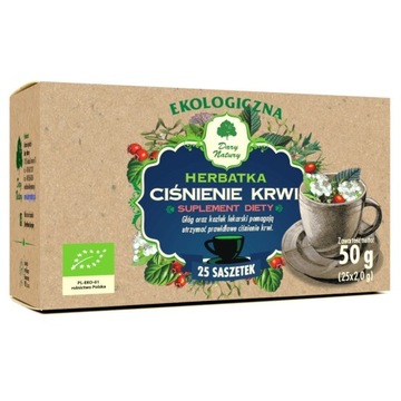 HERBATKA CIŚNIENIE KRWI BIO (25 x 2 g) - DARY NATU
