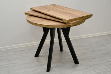 Комплект скандинавский-лофт, круглый стол диаметром 90 + 4 стула, цвет на выбор