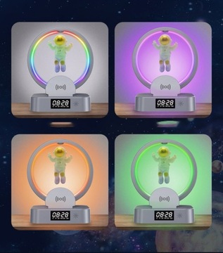 Светодиодная настольная лампа Astronaut RGB QI CHARGER