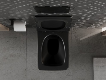 СИДЕНЬЕ ДЛЯ УНИТАЗА MEXEN VERA БЕЗОБОДОЧНОЕ, ЧЕРНОЕ МАТОВОЕ