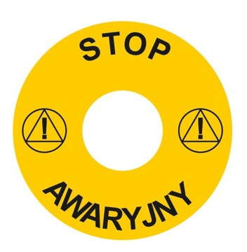 20 szt NAKLEJKI STOP Awaryjny 6 cm przyciski fi22