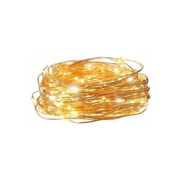 LAMPKI CHOINKOWE CHOINKA CIEPŁE 20 LED 2M NA BATERIE ŻÓŁTE