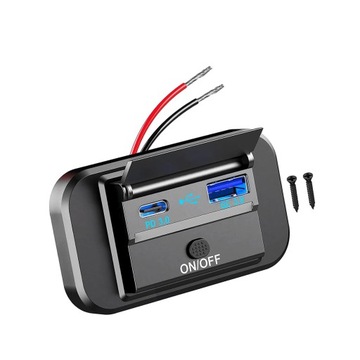 12 В 24 В двойной USB-переключатель автомобильного зарядного устройства для автомобиля морской лодки черный