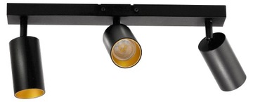 Lampa Sufitowa LED Kinkiet Ścienny Regulowany Szyna 3xGU10 ZŁOTA ALUMINIOWA