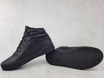 Buty damskie trampki Puma Carina Mid ciepłe wysokie sportowe czarne 41