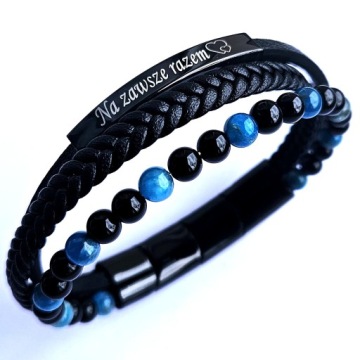 Мужской регулируемый браслет 20-23CM APATITE AGATE SKIN QUALITY VERSATILE