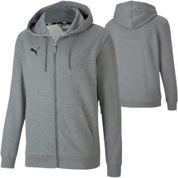 PUMA bluza chłopięca rozpinana na zamek z kapturem szara dziecięca 140