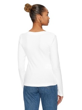 CALVIN KLEIN LONGSLEEVE - BLUZKA BIAŁA DAMSKA XL