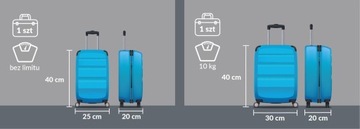 PETERSON plecak podróżny bagaż podręczny do samolotu 40x25x20 WIZZAIR torba