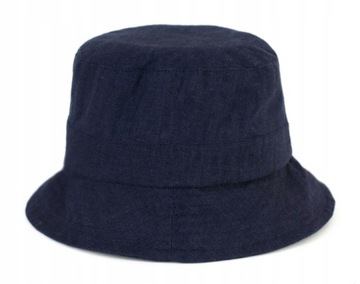 Kapelusz Bucket Hat Rybacki Lniany Damski Męski Letni Uniwersalny Czapka 56