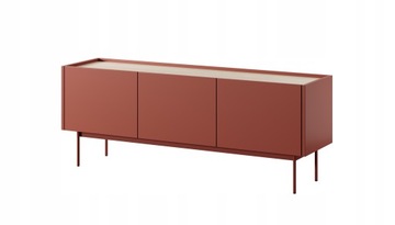 Szafka Rtv COLOR na metalowych nogach ceremic red