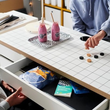 IKEA MICKE Biurko biały antracyt 105x50 cm