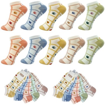 10x STOPKI DAMSKIE KOLOROWE BAWEŁNA PREMIUM SOCKS