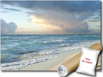 FOTOTAPETA WINYLOWA PLAŻA MORZE FALE 254x184