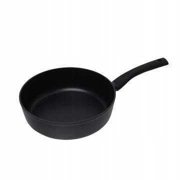 Patelnia Marmurowa Głęboka 24cm Indukcja GAZ TOSCANIA BLACK CZARNA PT45