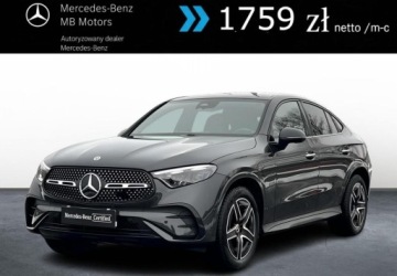 Mercedes GLC C254/X254 Coupe 2.0 220d 197KM 2025 Mercedes-Benz GLC SalonPL Rata 1759zl AMG Kamera 360 Hak Pamiec foteli Gwa
