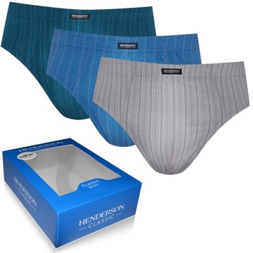 HENDERSON slipy męskie CLASSIC majtki 3-PAK wielopak 100% bawełny roz. XL