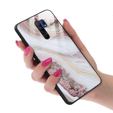 Etui GLASS do XIAOMI REDMI 9 Case Marmurki Wzory