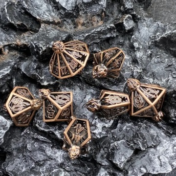 НАБОР ИЗ 7 МЕТАЛЛИЧЕСКИХ КУБИКОВ ДЛЯ РПГ «ПОЖАРНАЯ ПОЛИТИКА»