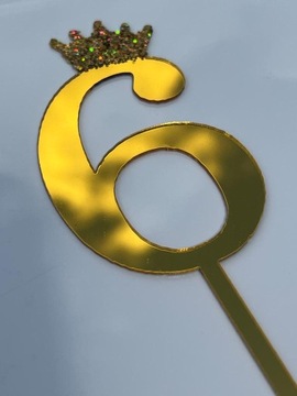 ЗОЛОТОЙ НОМЕР ДЛЯ ТОРТА ПЛЕКСИ ЗЕРКАЛО ЗОЛОТЫЕ НОМЕРА