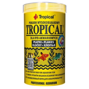 Wysokobiałkowy pokarm dla ryb wszystkożernych w płatach TROPICAL 500ml