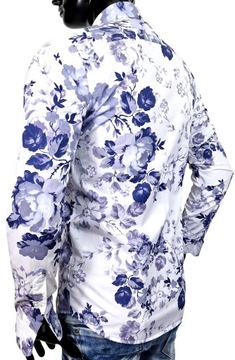 Koszula męska biała w kwiaty JACK&JONES PREMIUM slim fit EN647 r. M