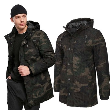 Kurtka BRANDIT Grid-Camo Parka Woodland XXL