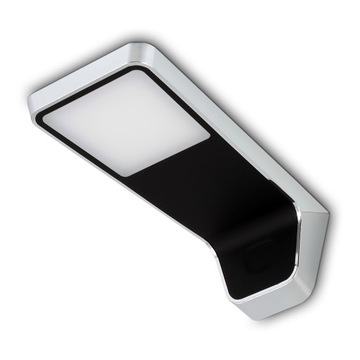 LAMPA PODSZAFKOWA LED CZARNA RAMKA CHROM OŚWIETLENIE NAD BLAT PREMIUM LOFT