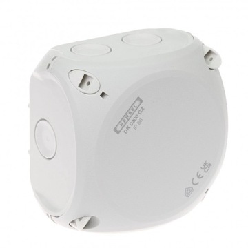 Puszka odgałęźna DK 0200 GZ szara, IP 66, 93x93x62mm, z dławnicami membrano