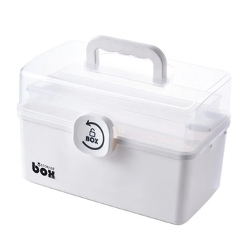 Large Capacity Family Medicine Organizer Box Portable First Aid Kit