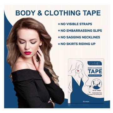 ЛЕНТА СПЕЦИАЛЬНАЯ ПРОЗРАЧНАЯ ДЛЯ ОДЕЖДЫ, КОЖИ, ДВУХСТОРОННИХ ЗАШИВОК 80 шт.