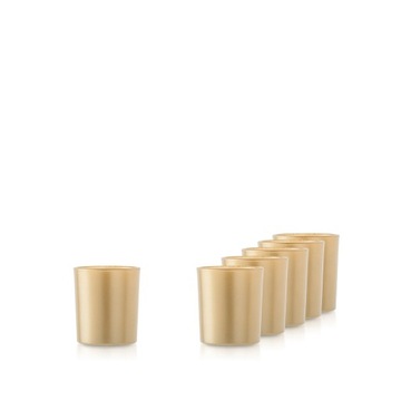 Pojemnik szklany do świec 70053 złoty metalic 230 ml zestaw 100 szt.