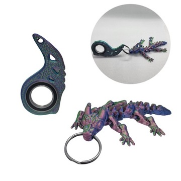 KEYRAMBIT KEYSPINNER + SMOCZEK HIT TIKTOK DRUK 3D ZESTAW Z ŁOŻYSKIEM BRELOK